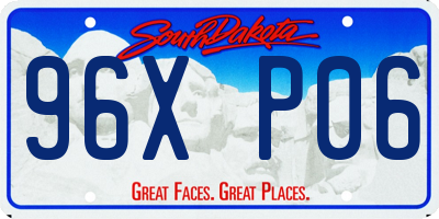 SD license plate 96XP06