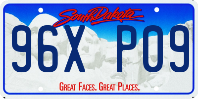 SD license plate 96XP09