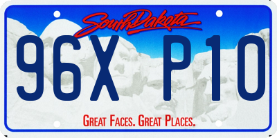 SD license plate 96XP10
