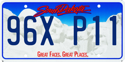 SD license plate 96XP11