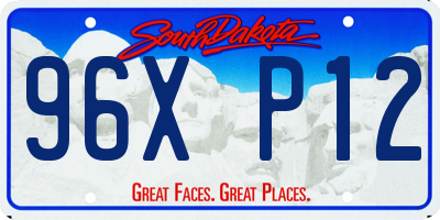 SD license plate 96XP12