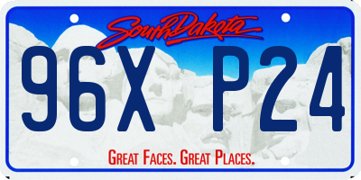 SD license plate 96XP24