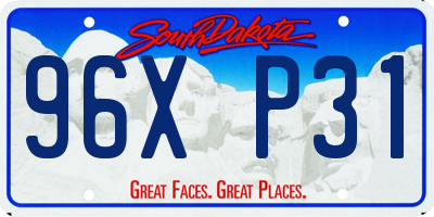 SD license plate 96XP31