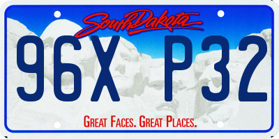 SD license plate 96XP32