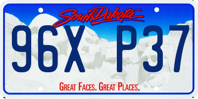 SD license plate 96XP37