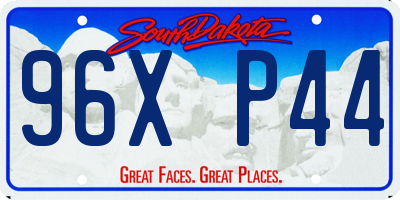 SD license plate 96XP44