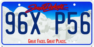 SD license plate 96XP56