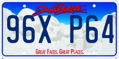 SD license plate 96XP64