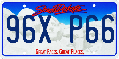 SD license plate 96XP66