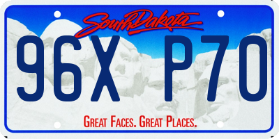 SD license plate 96XP70