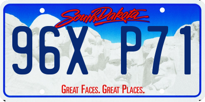 SD license plate 96XP71