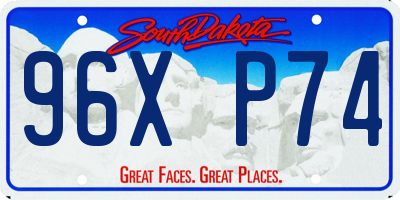 SD license plate 96XP74