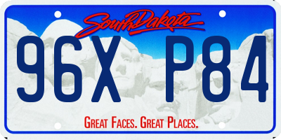 SD license plate 96XP84