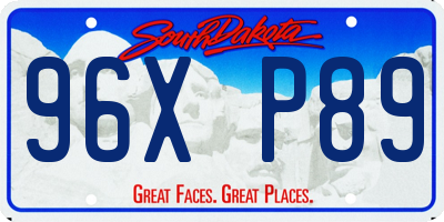 SD license plate 96XP89
