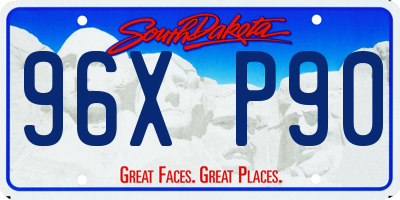 SD license plate 96XP90