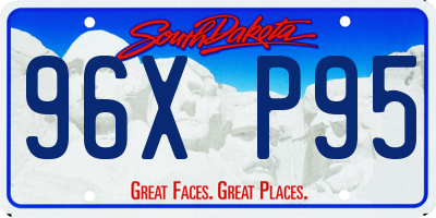 SD license plate 96XP95