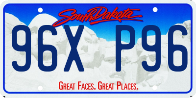 SD license plate 96XP96