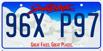 SD license plate 96XP97