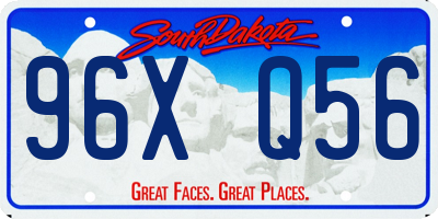 SD license plate 96XQ56