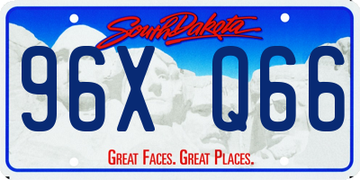 SD license plate 96XQ66