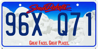 SD license plate 96XQ71