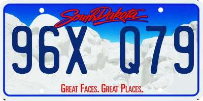 SD license plate 96XQ79