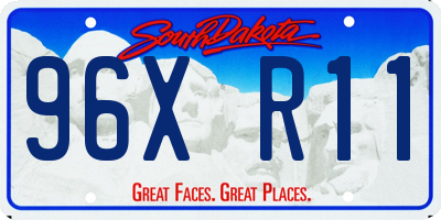 SD license plate 96XR11