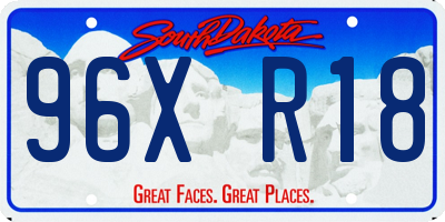 SD license plate 96XR18