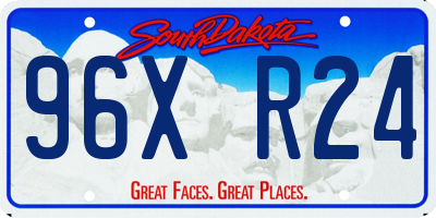 SD license plate 96XR24