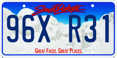 SD license plate 96XR31