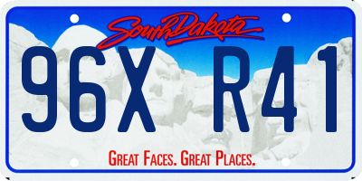 SD license plate 96XR41