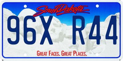 SD license plate 96XR44