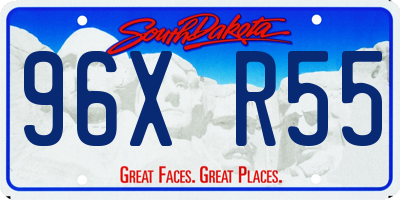 SD license plate 96XR55