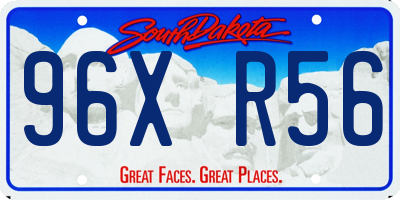 SD license plate 96XR56