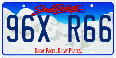 SD license plate 96XR66