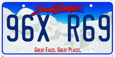 SD license plate 96XR69
