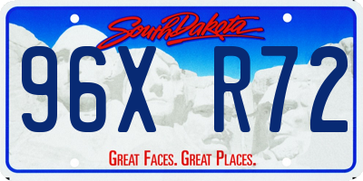 SD license plate 96XR72