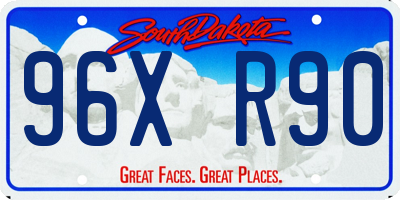 SD license plate 96XR90