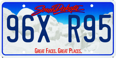 SD license plate 96XR95