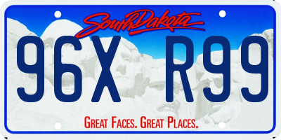 SD license plate 96XR99