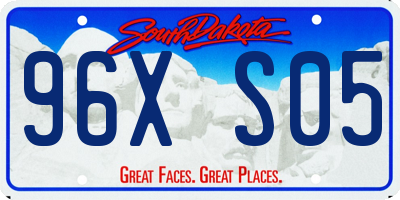 SD license plate 96XS05