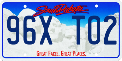 SD license plate 96XT02