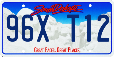 SD license plate 96XT12