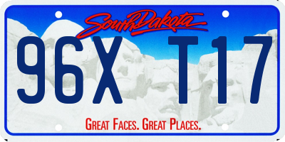 SD license plate 96XT17