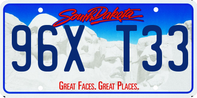 SD license plate 96XT33
