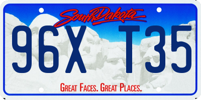 SD license plate 96XT35