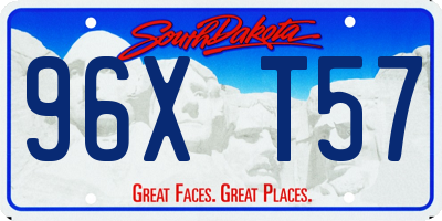 SD license plate 96XT57