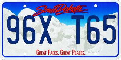 SD license plate 96XT65