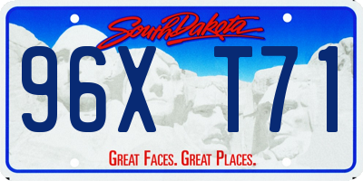 SD license plate 96XT71