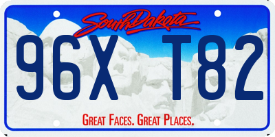 SD license plate 96XT82